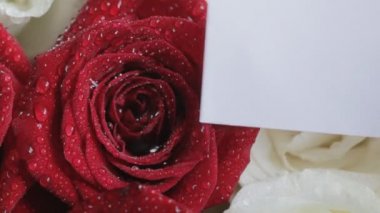 Gül kartı. Yakın çekim.