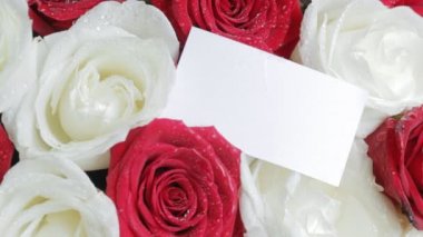 Gül kartı. Yakın çekim.