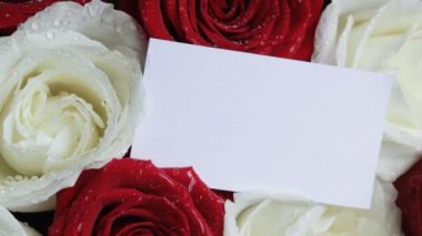 Gül kartı. Yakın çekim.