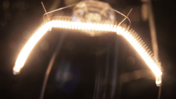 Light bulb flickering. Close up. — Stock Video