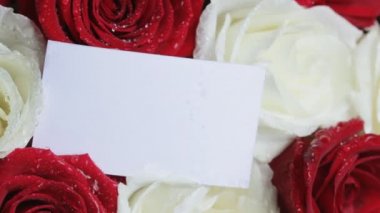 Gül kartı. Yakın çekim.