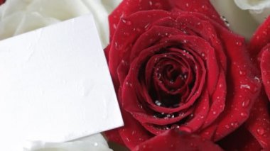 Gül kartı. Yakın çekim.