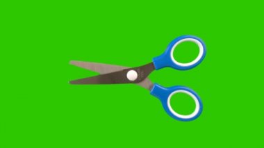 Yeşil ekran arka plan üzerinde animasyon makas