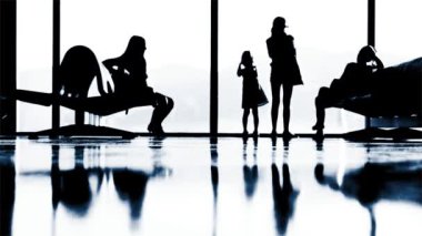 Bir Havaalanı Terminal siluetleri