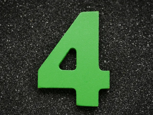 Four. Wooden number. — Stock Photo, Image