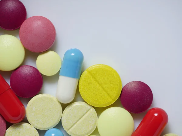 Pillen, Tabletten und Kapseln. — Stockfoto