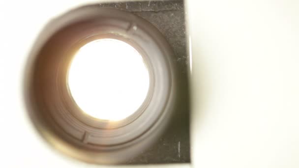 Film projector lens — Stock Video