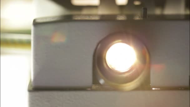 Film projector lens — Stock Video