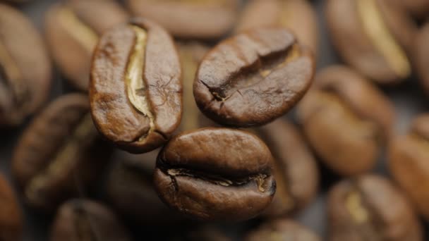 Doften av kaffe korn. — Stockvideo
