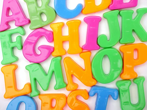 Lettere ABC in plastica magnetica — Foto Stock