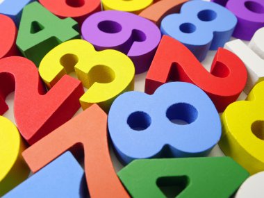 renkli numaralar arka plan