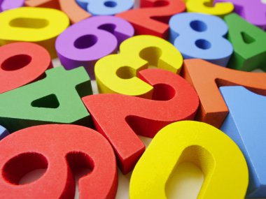 renkli numaralar arka plan