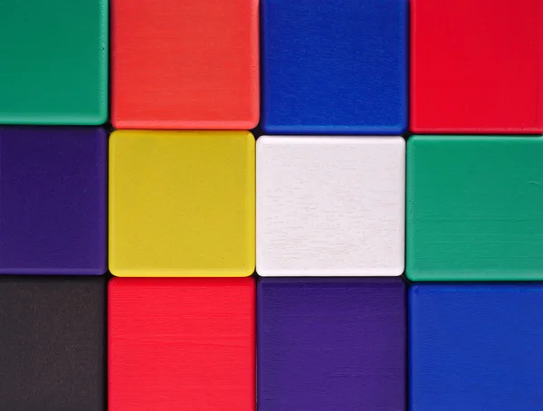Kleurrijke hout blok speelgoed achtergrond. — Stockfoto