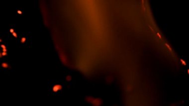 Yanan kağıt, yakın çekim.