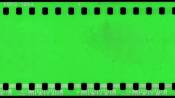 Reel film rewind 35mm film advancing. — Stock Video