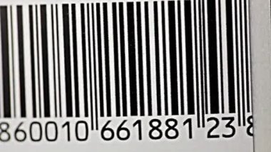 Bar kod. Yakın çekim.