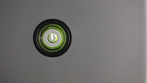 Press power button.  Close up. — Stock Video