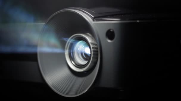 De lens van de projector van de film — Stockvideo