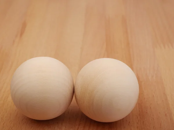 Wooden spheres close up — Stock Photo, Image