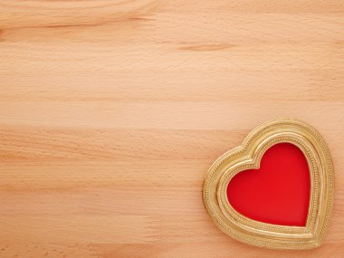 Eski vintage süslü fotoğraf çerçevesi. Arka plan Sevgililer günü. 