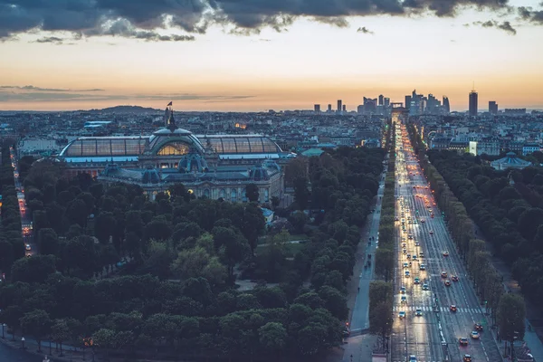 Widok z góry Champs Elysees Paris, Francja — Zdjęcie stockowe