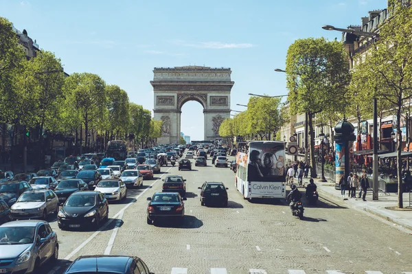 Triumfbåge Paris Frankrike Stadspromenader Redaktionellt Resor Skjuta — Stockfoto