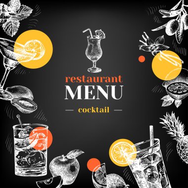 Restoran kara tahta menüsü.