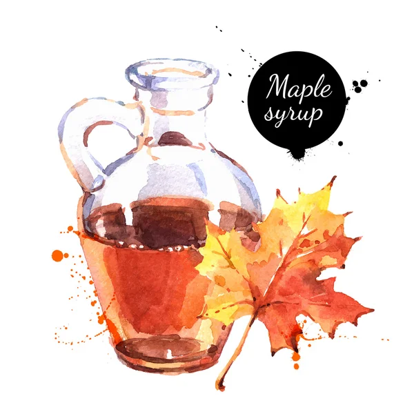 Watercolor Maple Syrupストックベクター ロイヤリティフリーwatercolor Maple Syrupイラスト Depositphotos