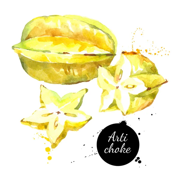 Κίτρινα φρούτα καράμβολες. — Διανυσματικό Αρχείο