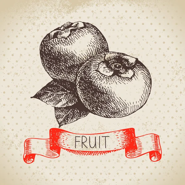 Ručně kreslenou skica ovoce — Stockový vektor