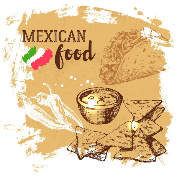 Comida tradicional mexicana — Archivo Imágenes Vectoriales