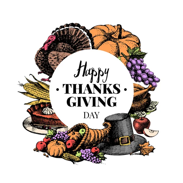 Thanksgiving Day illustration — Stock vektor