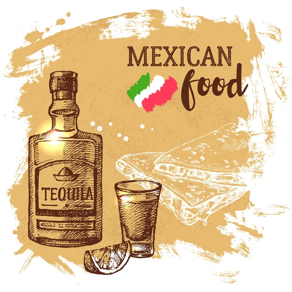 Traditionelle mexikanische Küche — Stockvektor