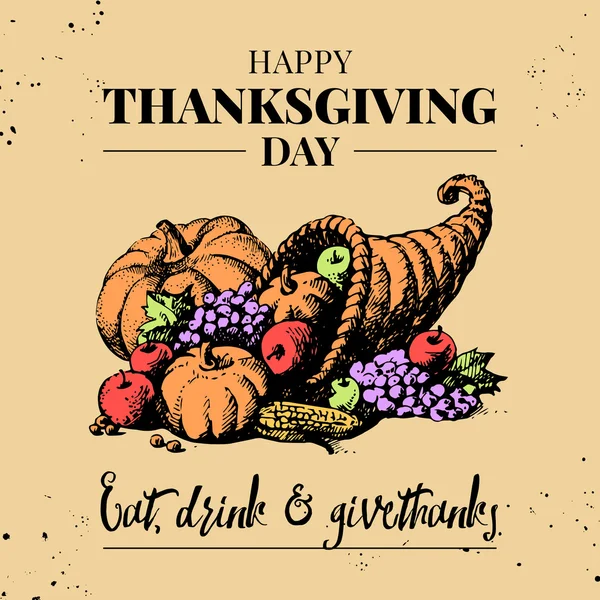 Thanksgiving Day illustration — Stock Vector