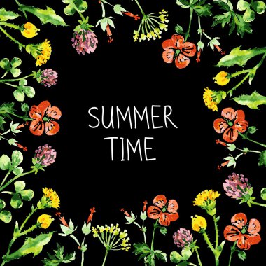 suluboya çiçek tebrik kartı