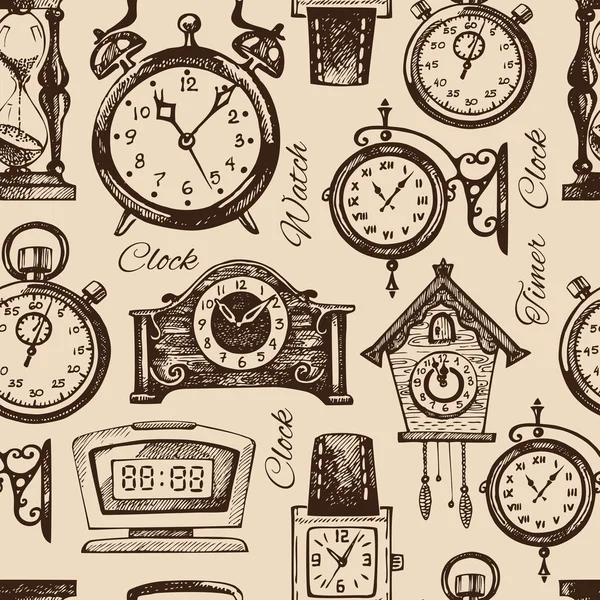 Часы и часы ручной работы — стоковый вектор