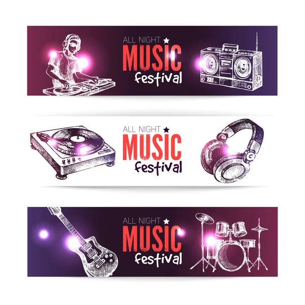 Banner des Musikdesigns — Stockvektor