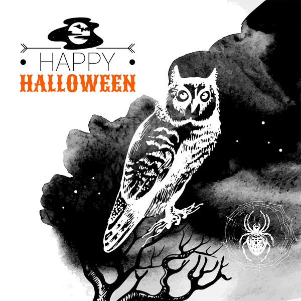 Halloween achtergrond. Typografische poster. — Stockvector