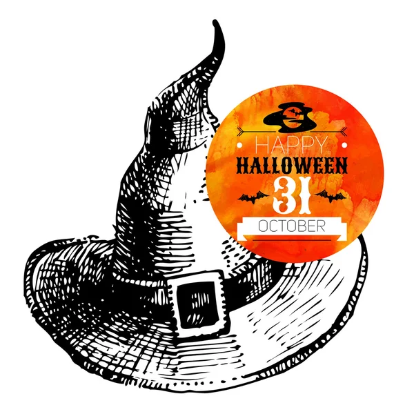 Halloween-Hintergrund. Typografisches Plakat. — Stockvektor