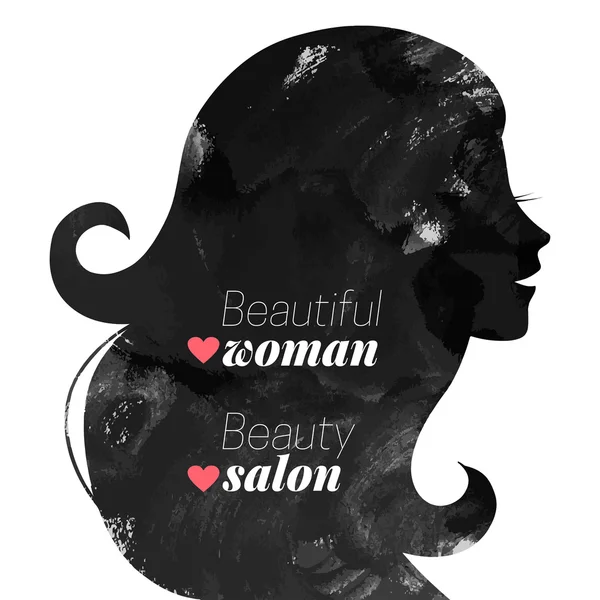 Mode aquarelle belle silhouette femme . — Image vectorielle