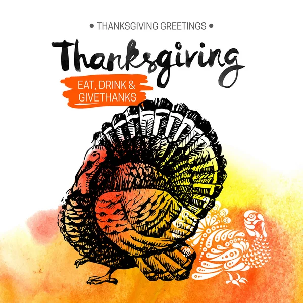 Thanksgiving day achtergrond. — Stockvector