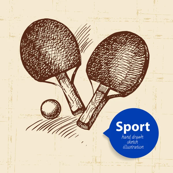 Objet sportif dessiné à la main . — Image vectorielle