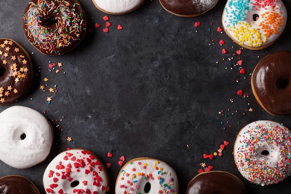 Saborosos donuts coloridos — Fotografia de Stock