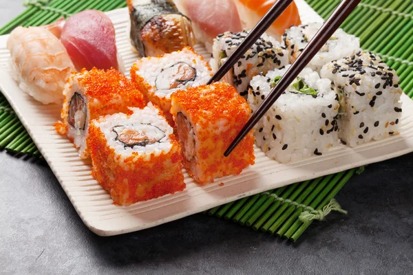 Sushi e maki set — Foto Stock