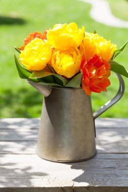 Sulama olabilir renkli Lale buketi