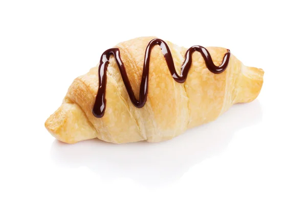 Čerstvý croissant s čokoládou — Stock fotografie