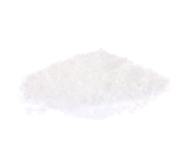 Beyaz üzerine tuz yığını