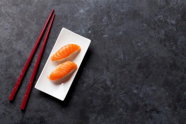 Sushi nigiri di salmone — Foto Stock