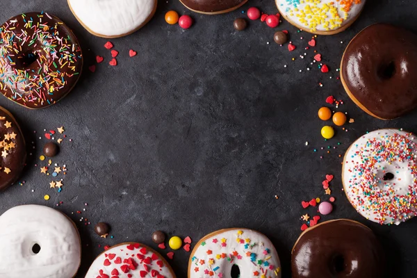 Donuts saborosos coloridos — Fotografia de Stock