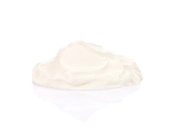 La salsa agria de crema sobre blanco — Foto de Stock
